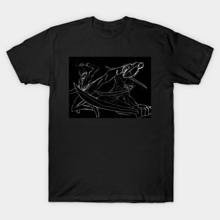the cooking chef and the swordsman ecopop anime style arts T-Shirt